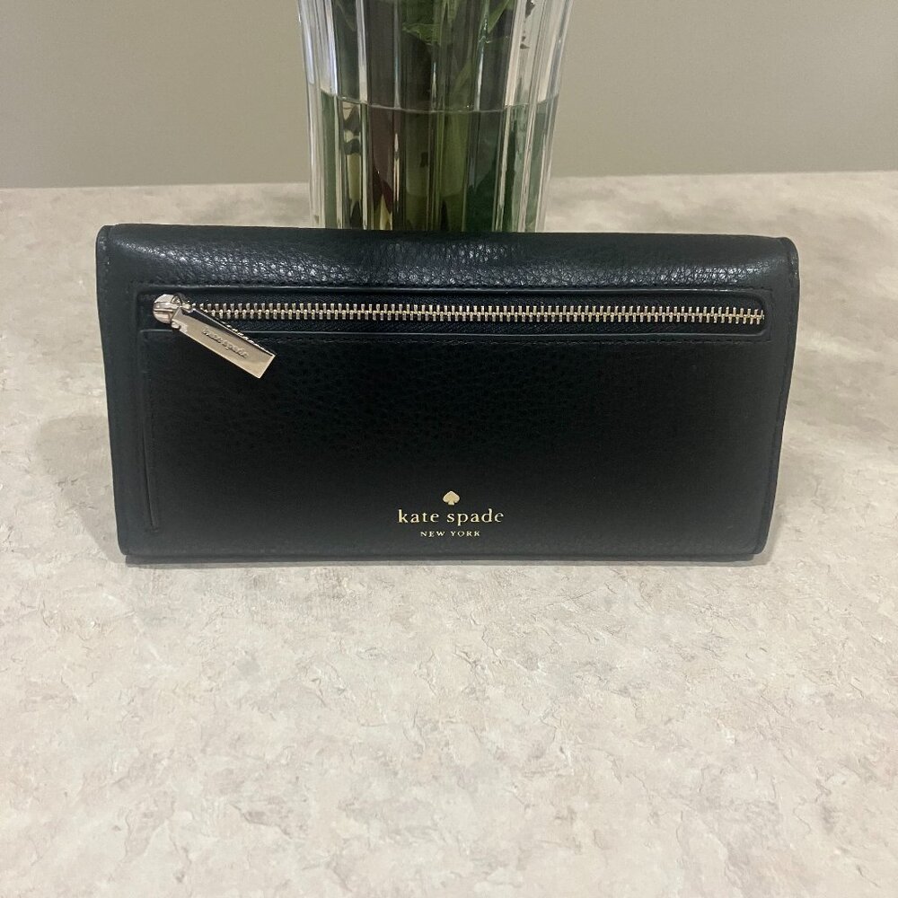 Kate Spade Marti Black Pebbled Leather Wallet - Picture 4 of 6